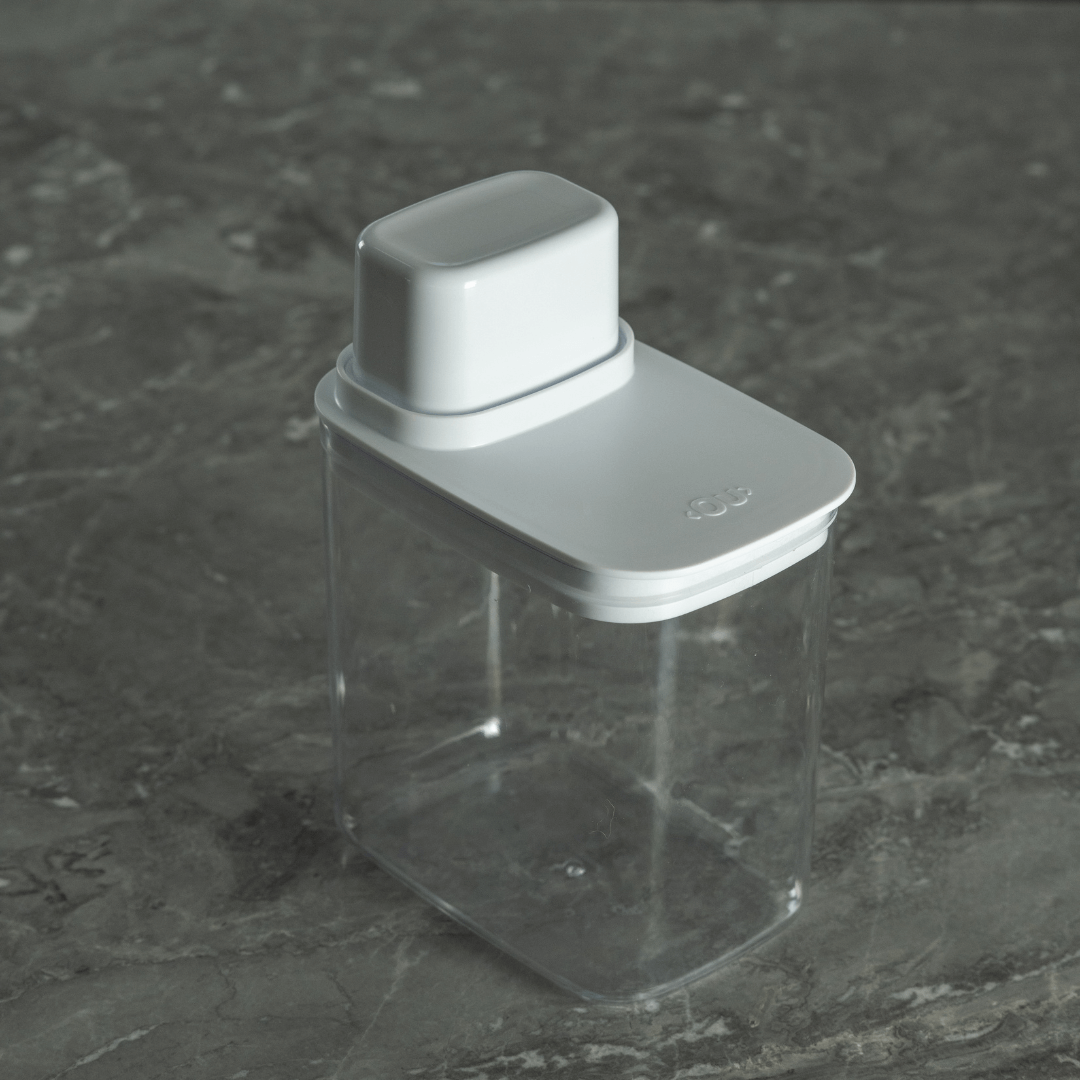 Pote Hermético com Medidor Drop Branco 1,5L