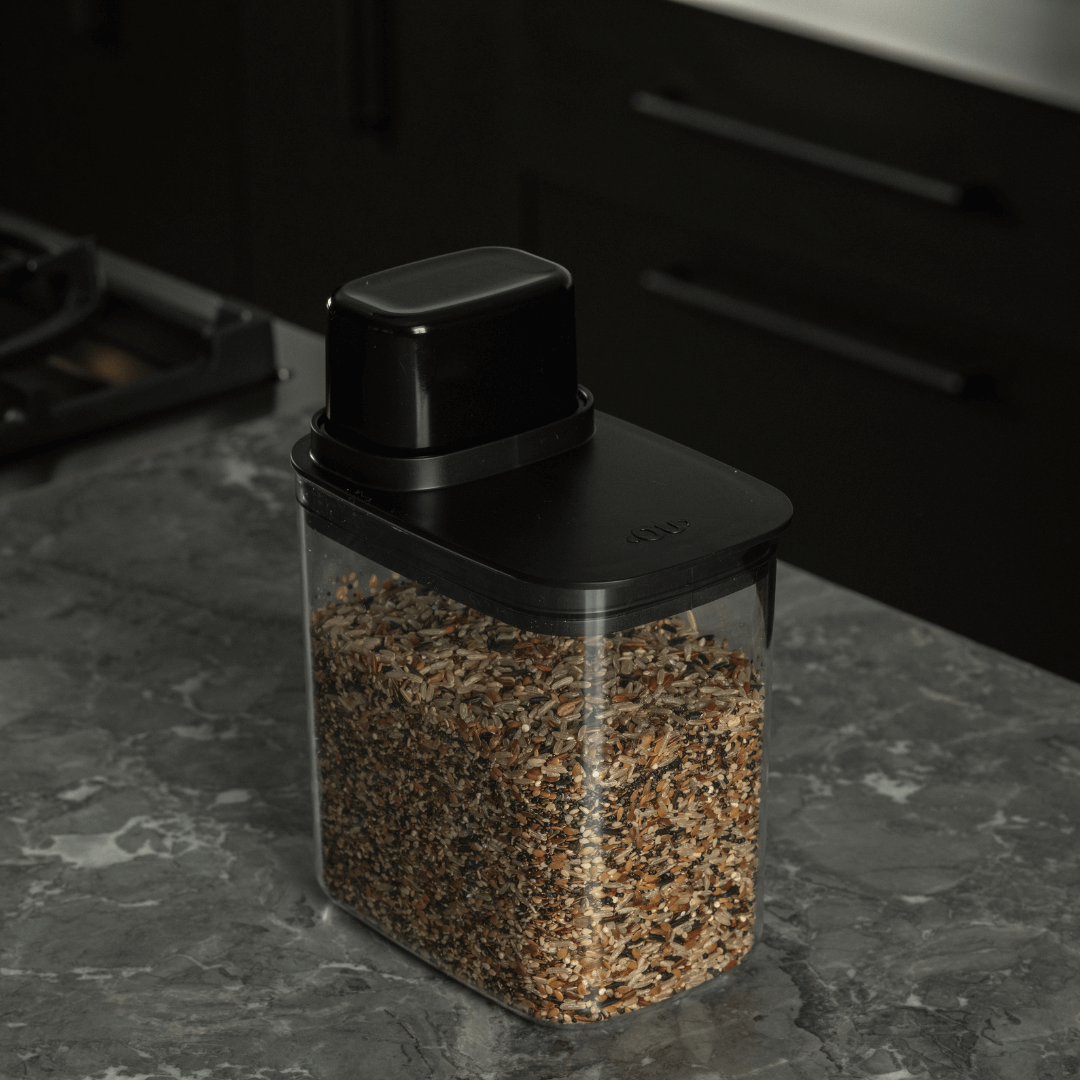 Pote Hermético com Medidor Drop Preto 1,5L