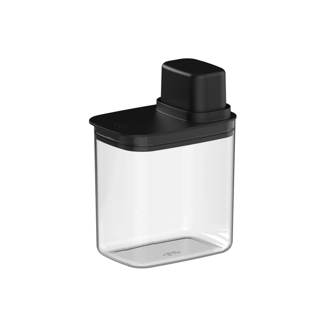 Pote Hermético com Medidor Drop Preto 1,5L