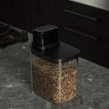 Pote Hermético com Medidor Drop Preto 1,5L