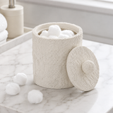Pote Porta Objetos Multiuso Branco Polirresina Branco 11cm