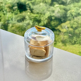 Pote com Tampa de Cristal Ecológico Golden Bird com bolacha