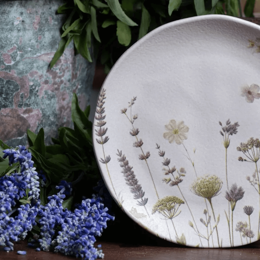 Prato de Sobremesa Orgânico Lavanda 19,5cm