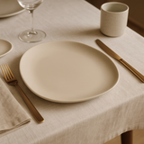 Prato Raso Oval Orgânico Stoneware Clay 31cm