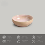 Bowl Ramequim Cerâmica Orgânico Litchi Rosa 9cm