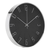 Relógio de Parede Plástico Modern Preto 30,5cm