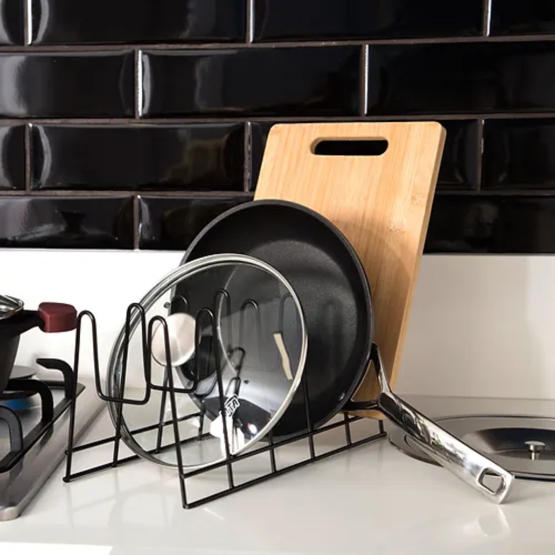 Suporte Organizador para Tampas Formas e Travessas Preto - 31 cm