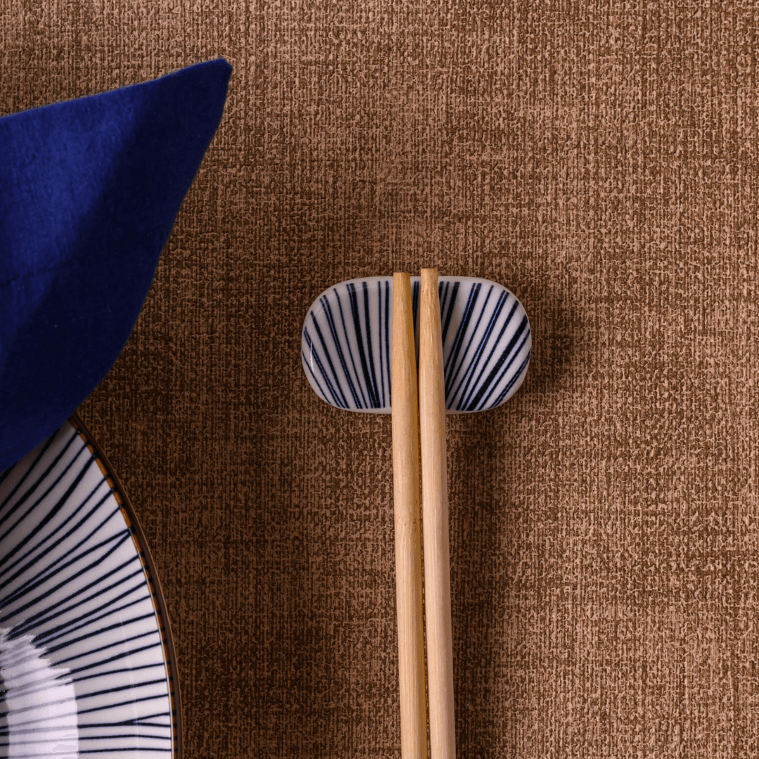 Jogo de Descanso para Hashi em Porcelana Koji 5cm 4 Peças