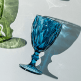 Taça Para Água De Vidro Azul Diamond - 325 ml