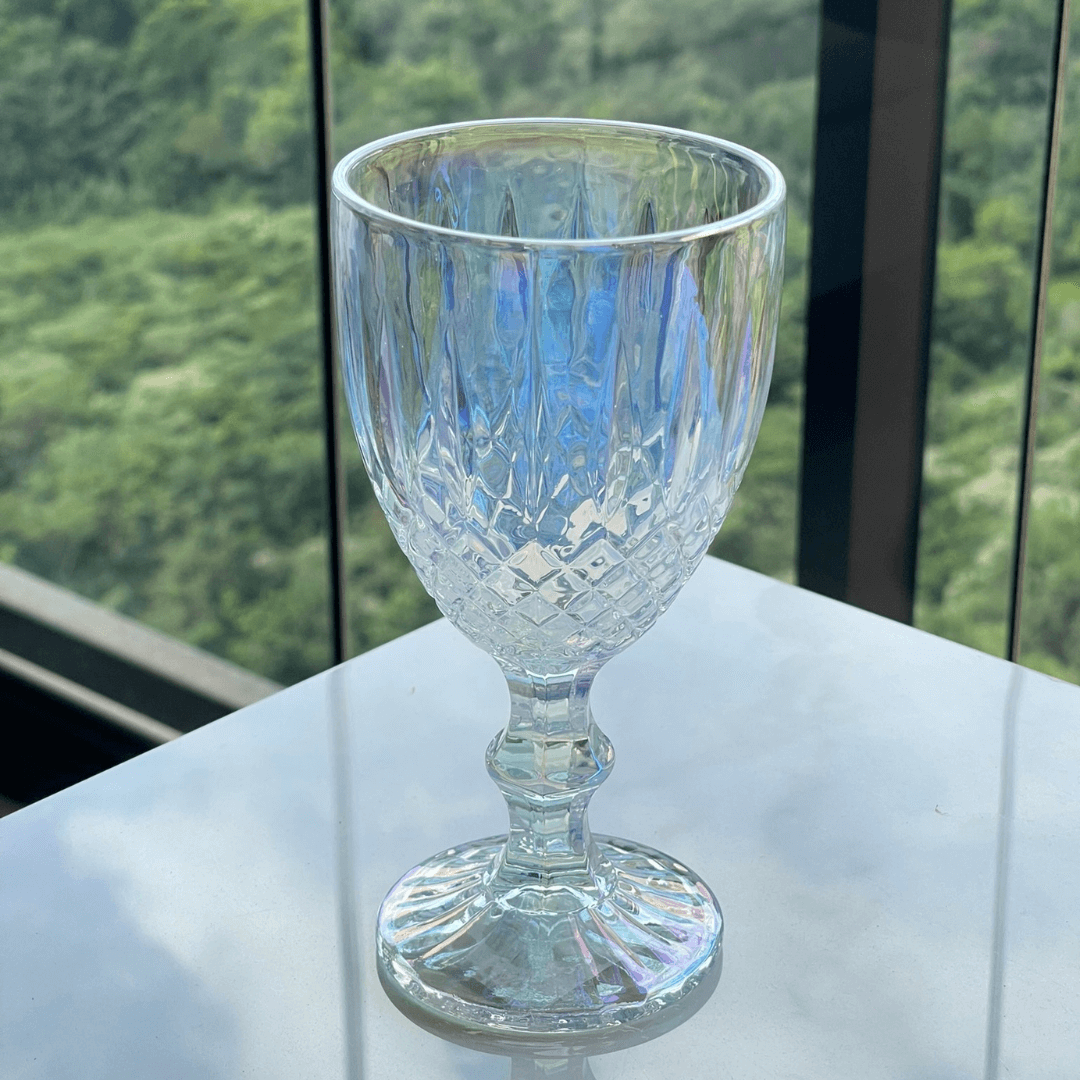 Taça Vidro para Água Greek Rainbow Furta-Cor - 320 ml