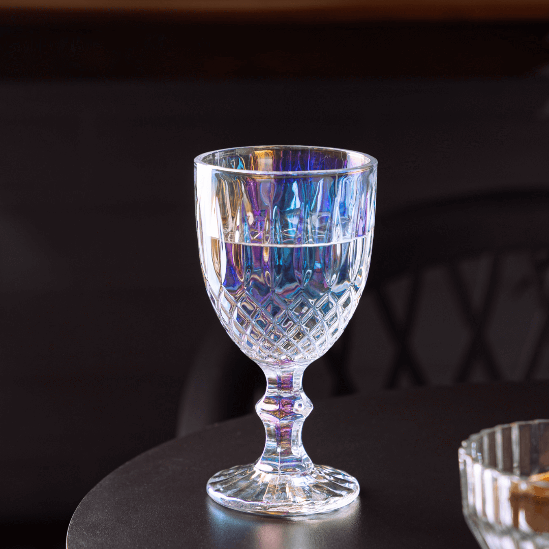 Taça Vidro para Água Greek Rainbow Furta-Cor - 320 ml