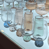 Taça Copo Transparente e Azul 540ml
