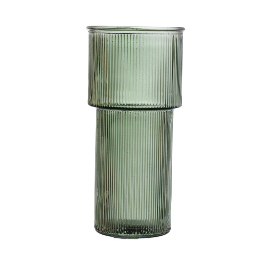 Vaso de Vidro Pectore Verde 24cm
