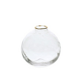 Vaso de Vidro com Borda de Ouro P 9,5cm