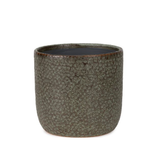 Vaso Cachepot Rústico em Cerâmica Verde Musgo 22cm 
