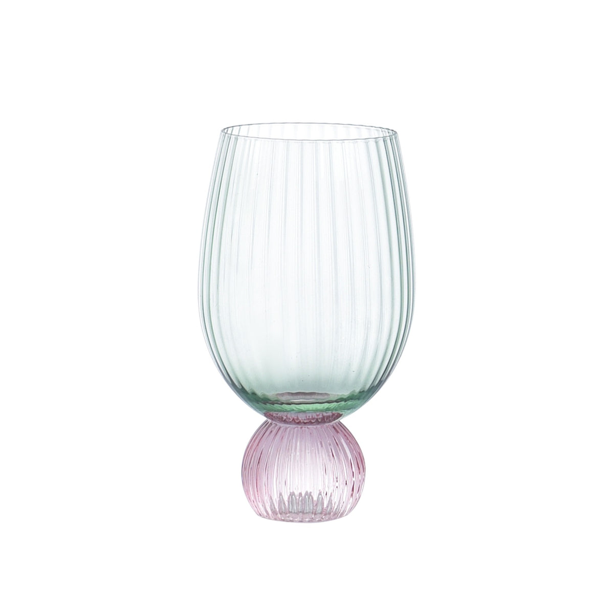 Taça Copo Colors Elegante Verde e Rosa 390ml
