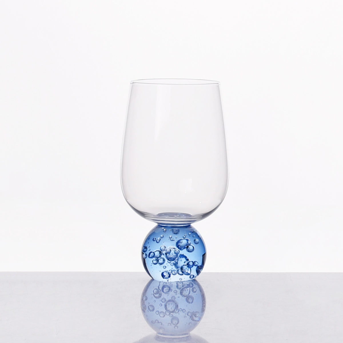 Taça Copo Transparente e Azul 540ml