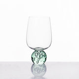 Taça Copo Elegante Transparente e Verde 540ml