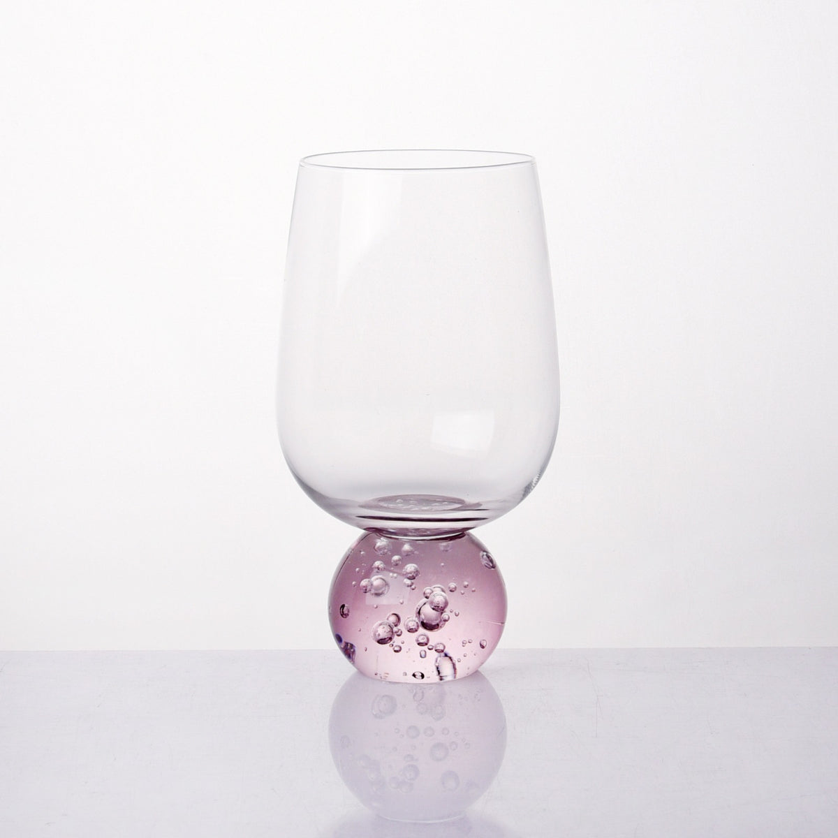 Taça Copo Elegante Transparente e Rosa 540ml