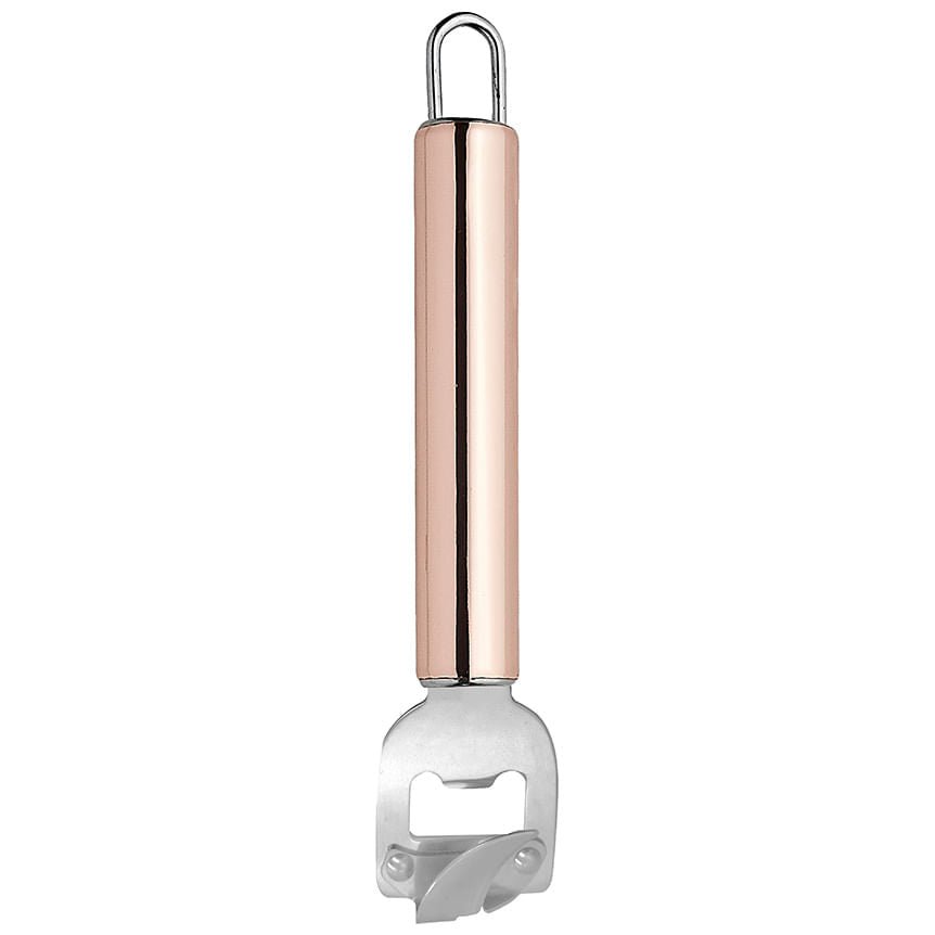 Abridor de Garrafa Lata Inox Cabo Metalizado Rose Gold - Ela Decora