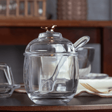 Açucareiro com Colher e Tampa de Cristal Golden Bird 150ml - Ela Decora