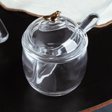 Açucareiro com Colher e Tampa de Cristal Golden Bird 150ml - Ela Decora