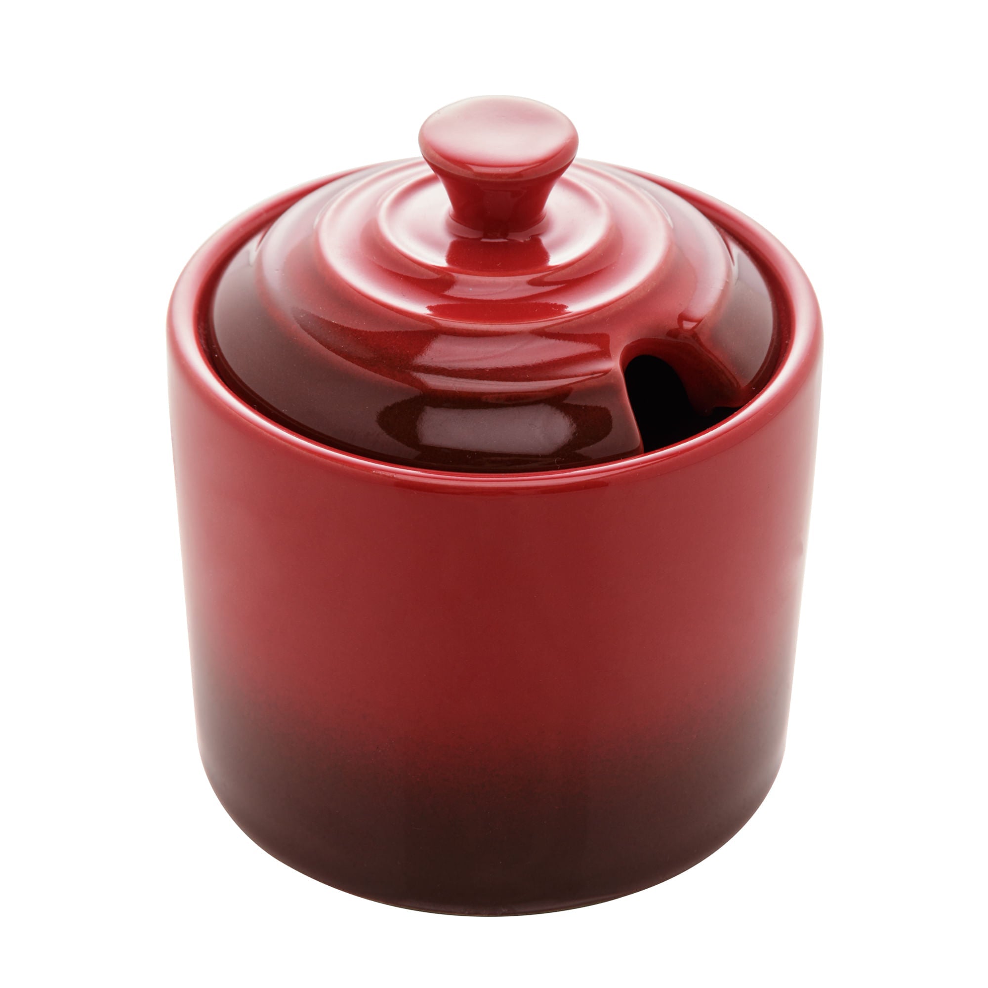 Açucareiro de Cerâmica Retrô Vermelho 10cm - Ela Decora