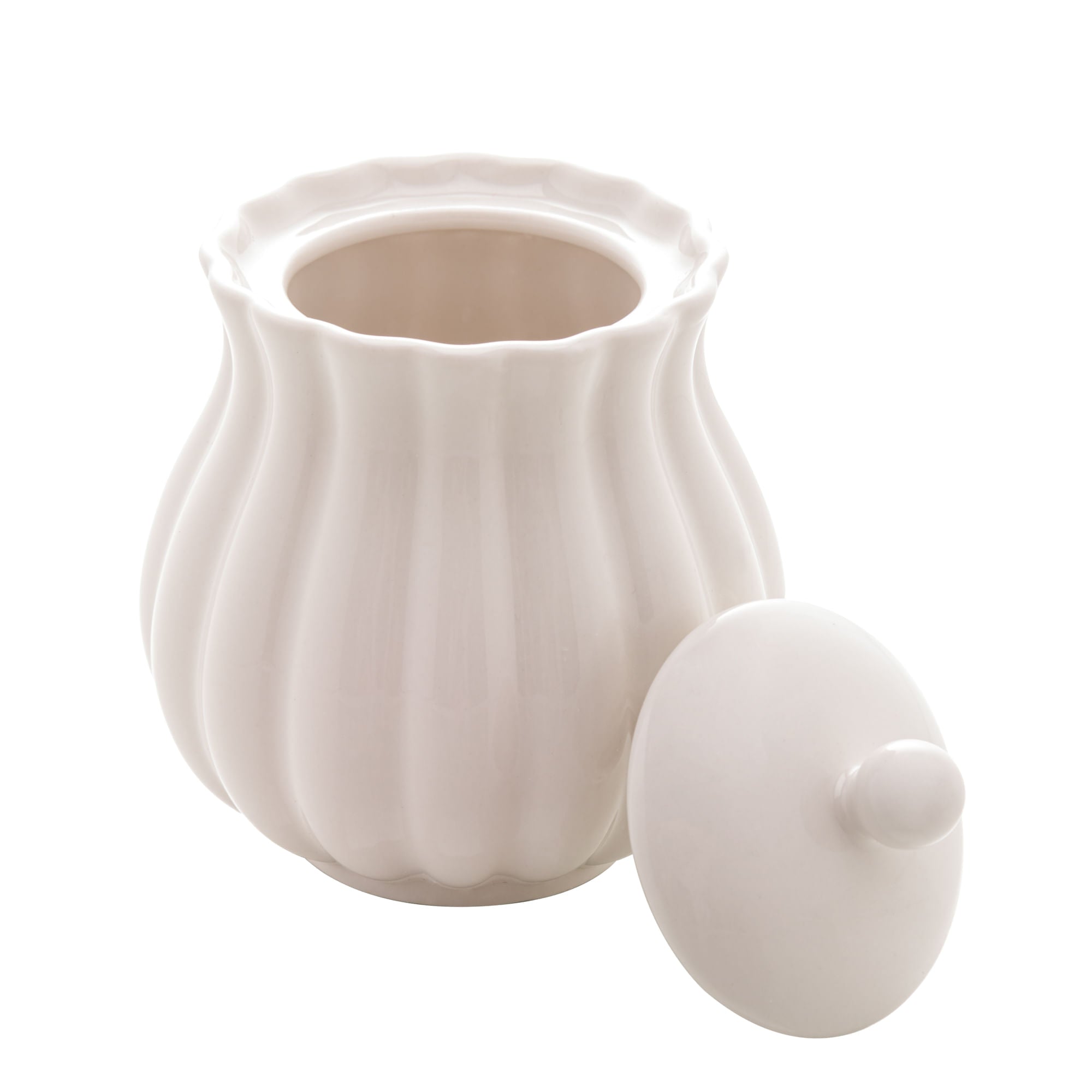 Açucareiro de Porcelana Petala Branco - Ela Decora