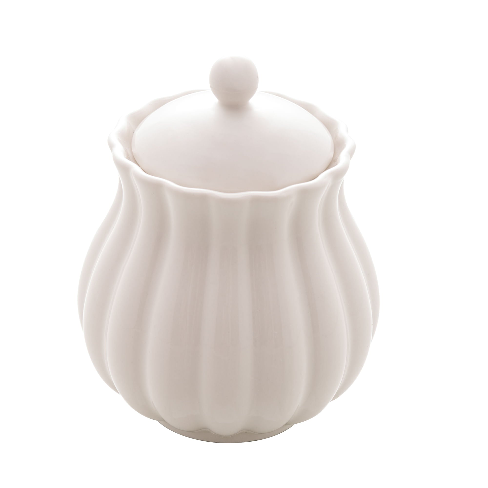 Açucareiro de Porcelana Petala Branco - Ela Decora