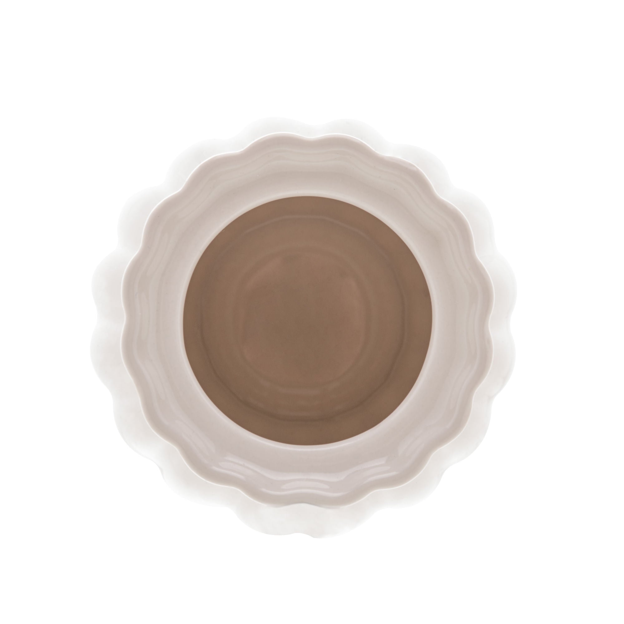 Açucareiro de Porcelana Petala Branco - Ela Decora