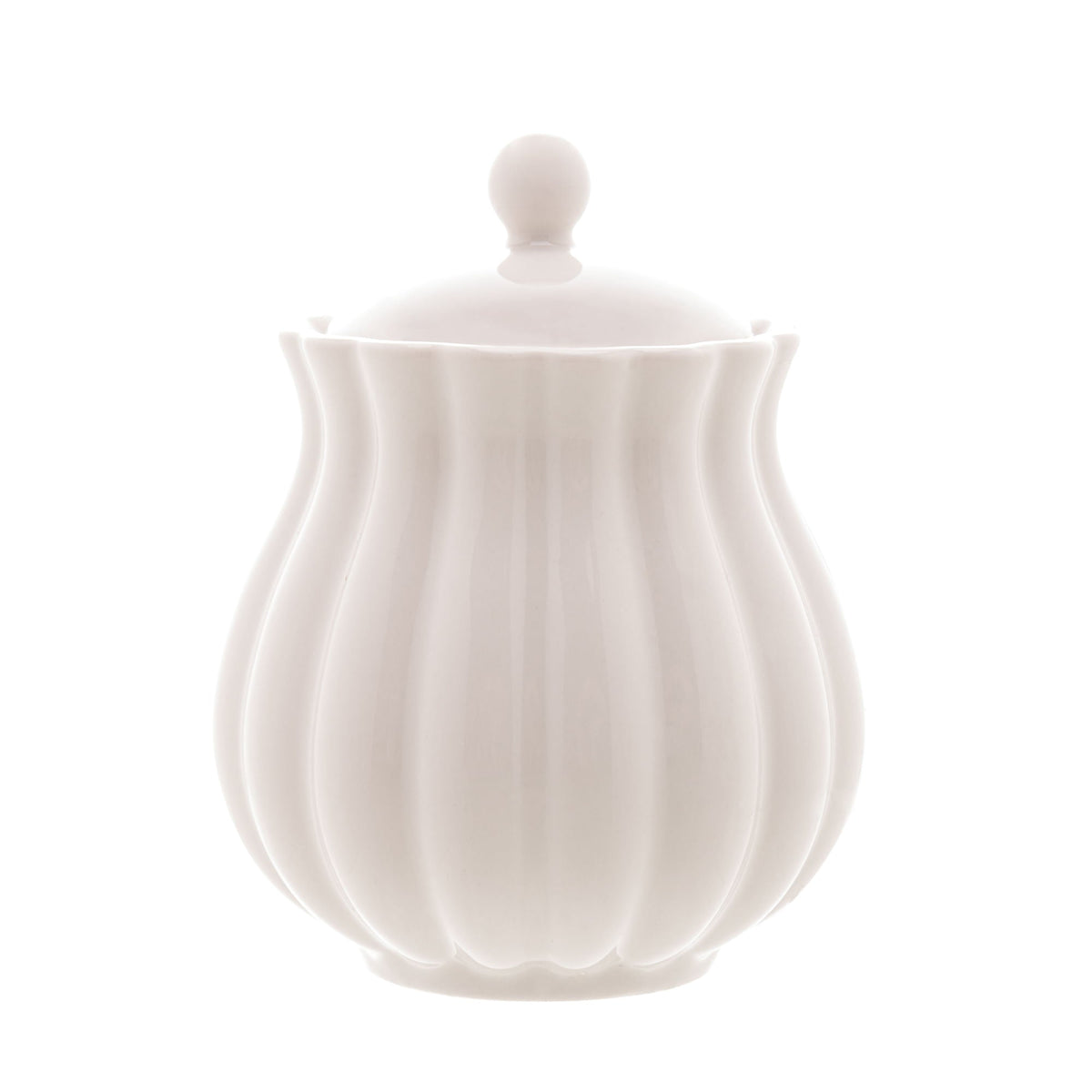 Açucareiro de Porcelana Petala Branco - Ela Decora