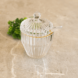 Açucareiro Imperatriz em Cristal Fio de Ouro 11cm - Ela Decora