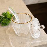 Açucareiro Imperatriz em Cristal Fio de Ouro 11cm - Ela Decora