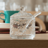 Açucareiro com Colher de Cristal New Butterfly 10,5cm