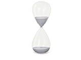 Ampulheta de Vidro Cinza 24,5cm x 9cm - Ela Decora