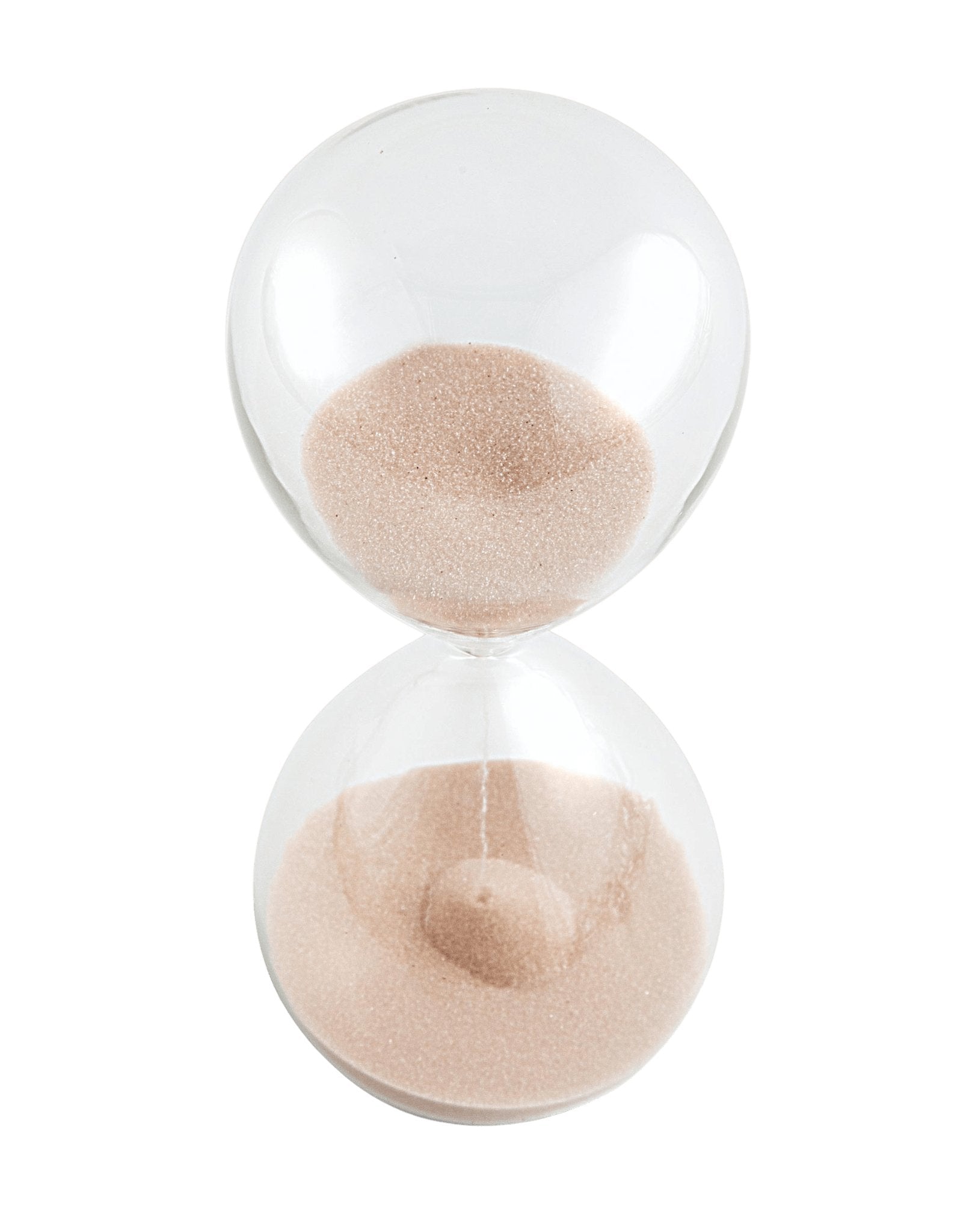 Ampulheta de Vidro Rosa 24,5cm x 9cm - Ela Decora