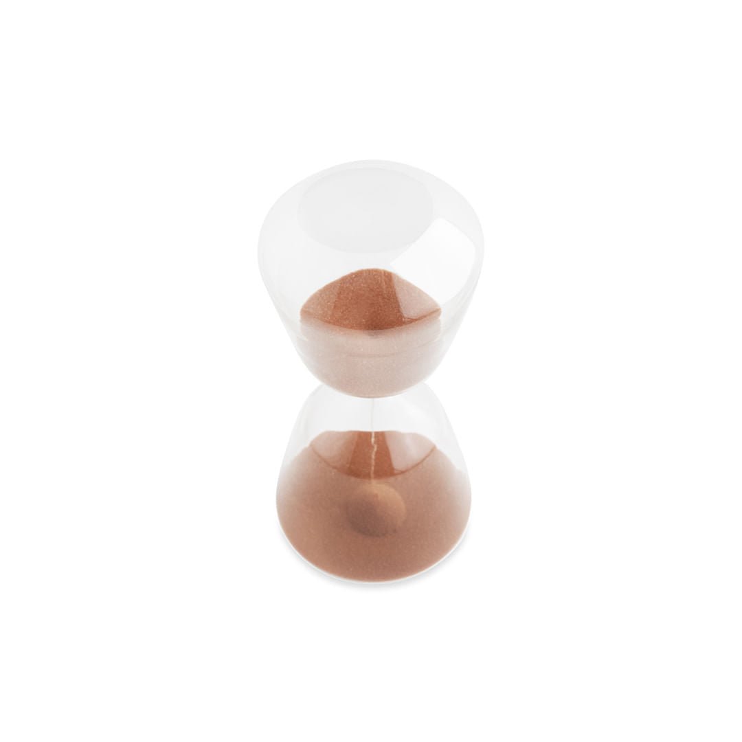 Ampulheta em Vidro Terracota 16cm x 7,5cm - Ela Decora