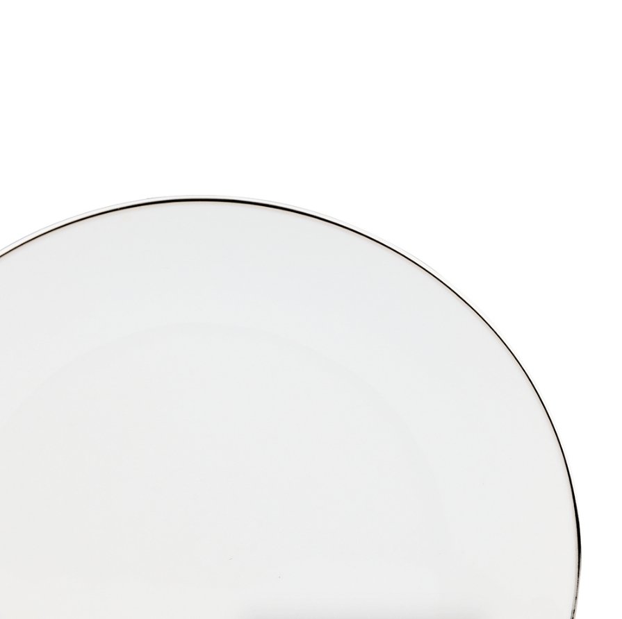 Aparelho de Jantar 42 Peças em Porcelana com Filete Prata - Ela Decora
