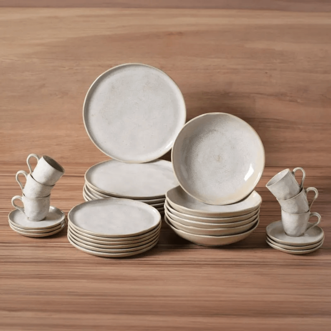 Aparelho de Jantar Orgânico Bio Latte 30 Peças - Ela Decora