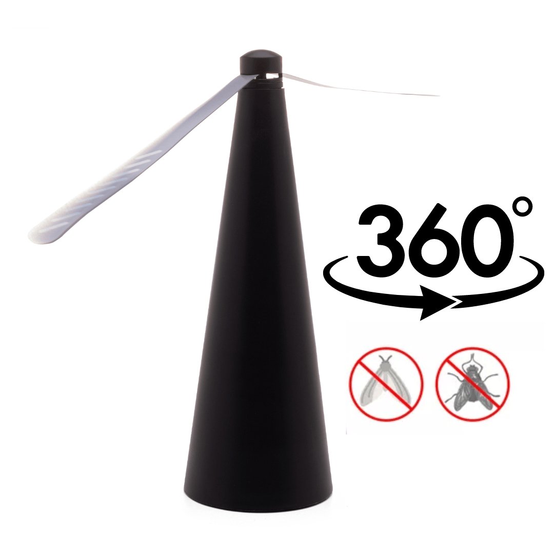 Aparelho para Repelir Insetos Ventilador Repelente de Mesa Preto - Ela Decora