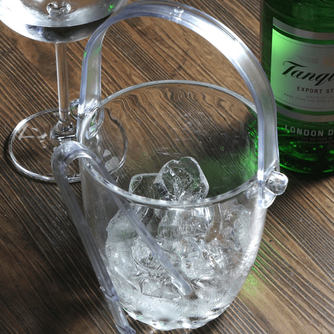 Balde para Gelo Ondular de Vidro com Pegador 840ml - Ela Decora