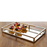 Bandeja Aço Inox com Espelho 41cm - Ela Decora