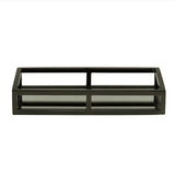 Bandeja Aço Inox com Espelho Preta Ônix - 30cm - Ela Decora