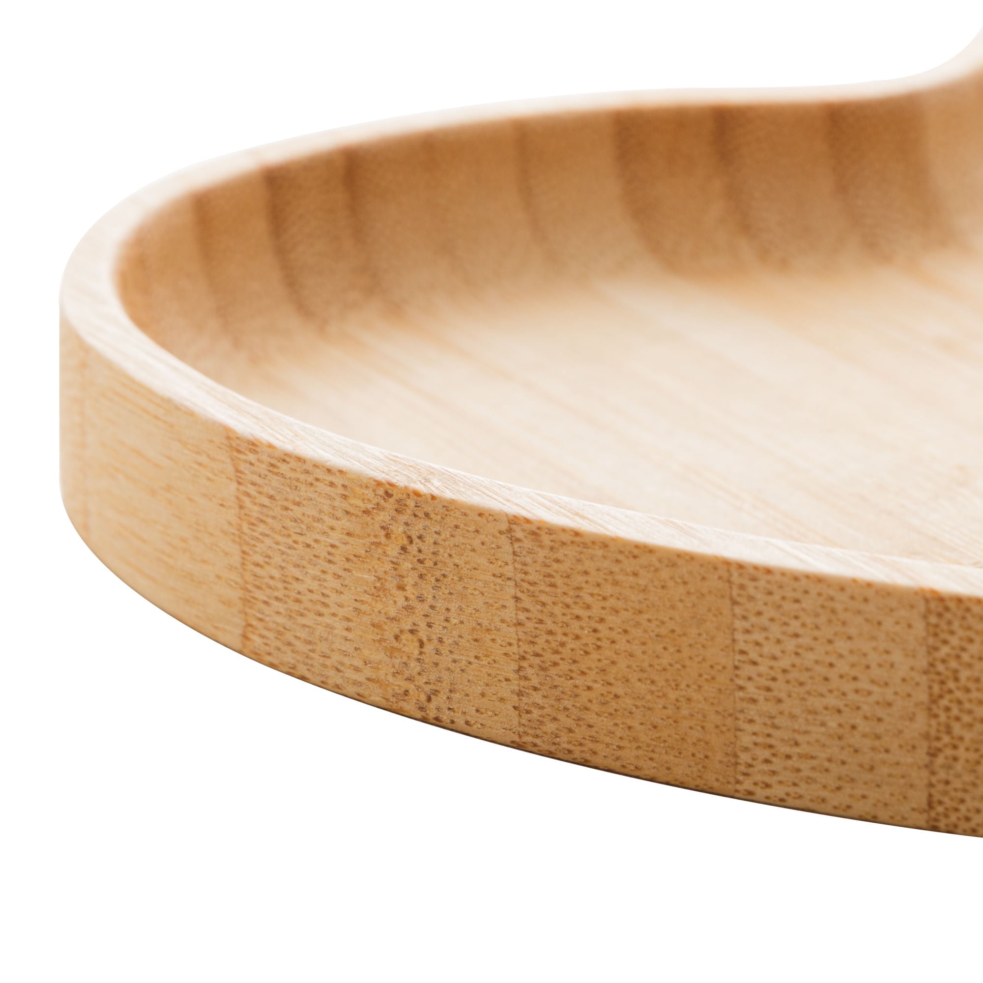 Bandeja de Bambu em Formato de Coração 17 cm - Ela Decora