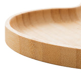 Bandeja de Bambu em Formato de Coração 17 cm - Ela Decora