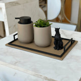 Bandeja Decorativa em MDF com Revestimento em PU 17cm - Ela Decora