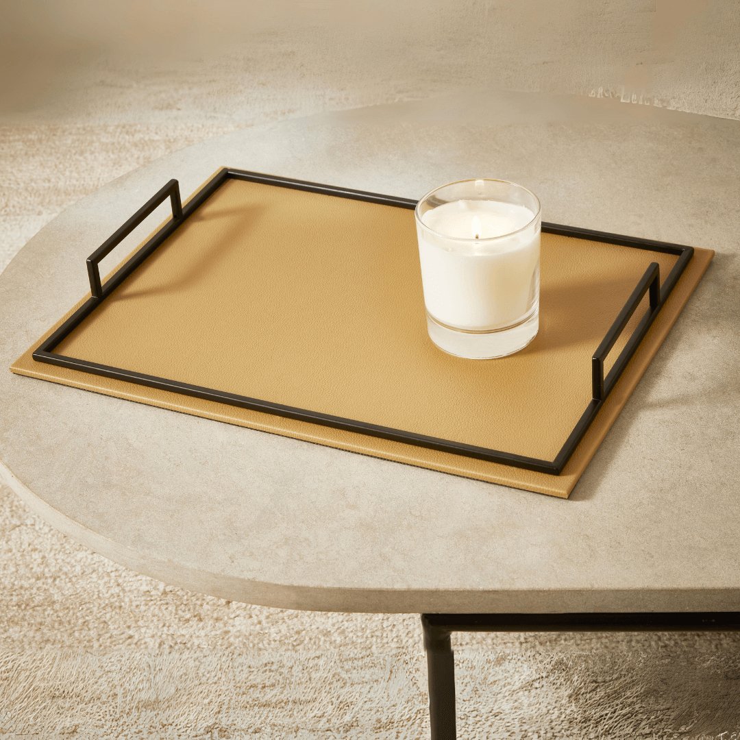 Bandeja Decorativa em MDF com Revestimento em PU 17cm - Ela Decora