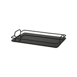 Bandeja Decorativa em Metal com Espelho Preta P 36,5cm - Ela Decora