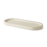 Bandeja Decorativa Oval em Cimento Cinza 28cm - Ela Decora