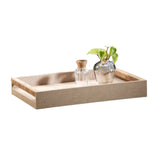 Bandeja Decorativa Retangular de Madeira Pietra 35cm - Ela Decora